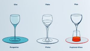perbedaan fungsional piring dan gelas